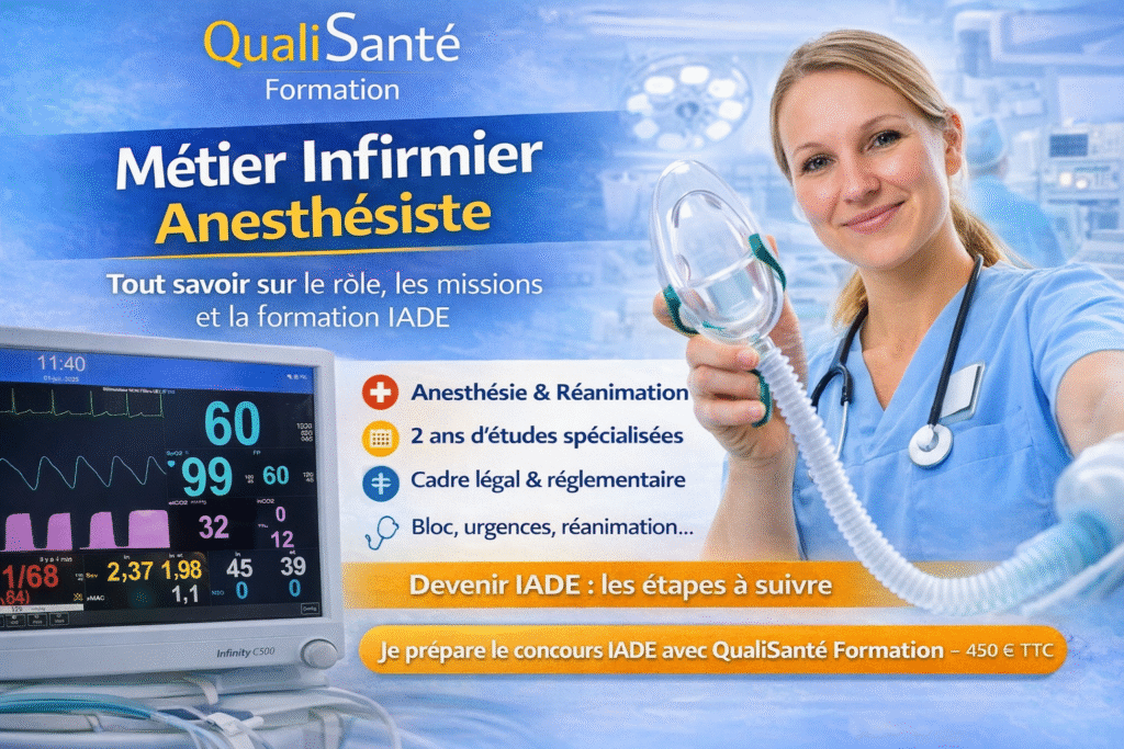 Devenir IADE : infirmier anesthésiste au bloc opératoire pendant une induction