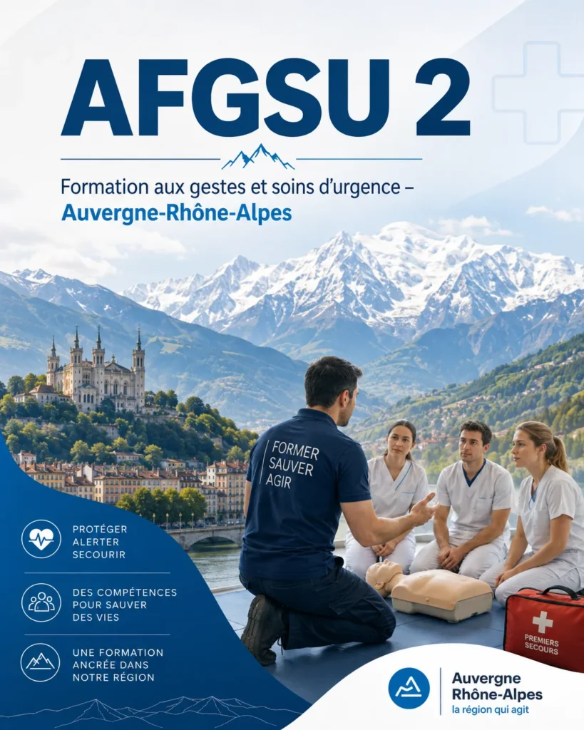 Formation intra-établissement AFGSU 2 Auvergne-Rhône-Alpes : formateurs CESU dans vos locaux, visuel QualiSanté